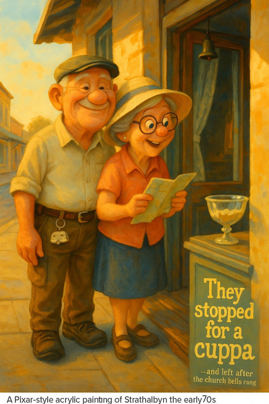 They stopped for a cuppa… and left after the church bells rang 🔽