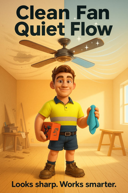If your fan’s spinning loud—and slinging dust—🔽