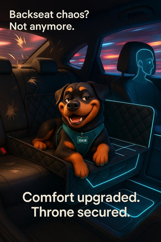 Ever watched your dog vanish between the seats mid-turn? 👇