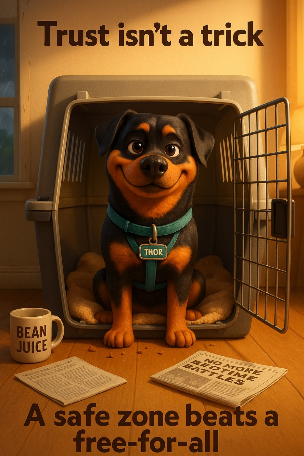 Your ‘big dog doesn’t need a crate’?👇