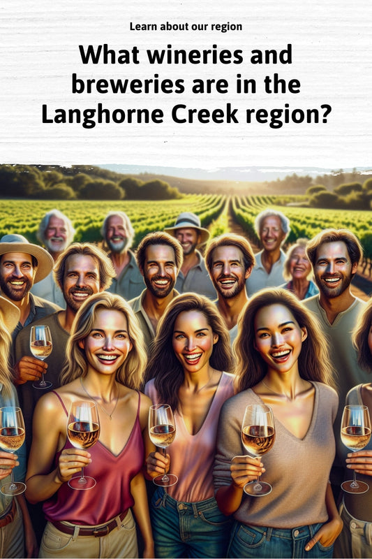 What wineries and breweries are in the Langhorne Creek region?