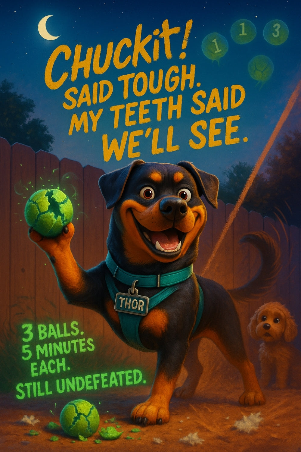 Ball #3 Down. Jaws 3, Chuck It 0.