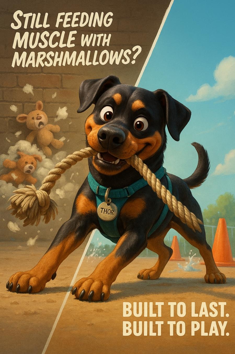 Your ‘tough’ dog toy just tapped out again 🤦‍♀️👇