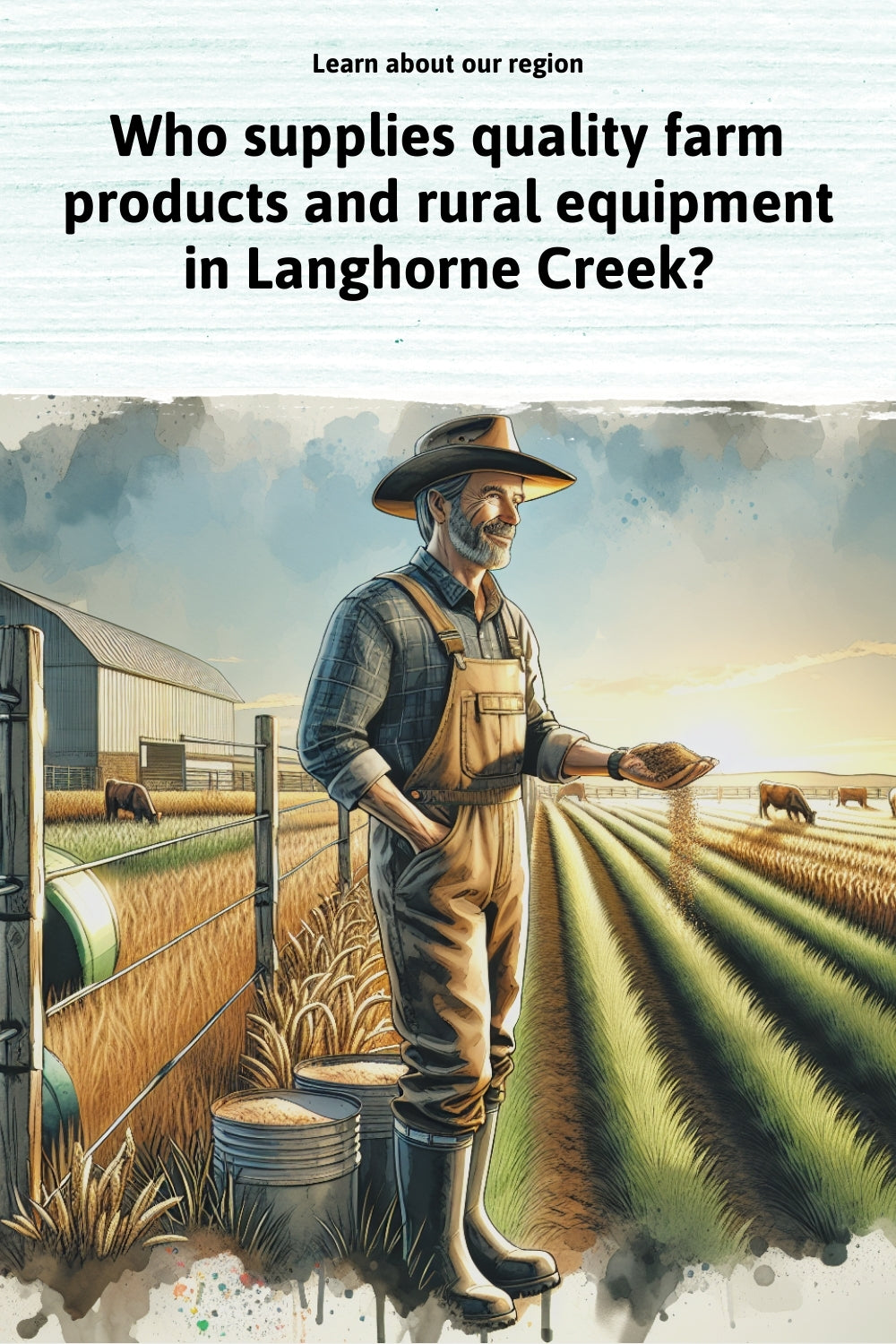 Who supplies quality farm products and rural equipment in Langhorne Creek?