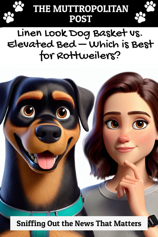Linen Look Dog Basket vs. Elevated Bed – Which is Best for Rottweilers?