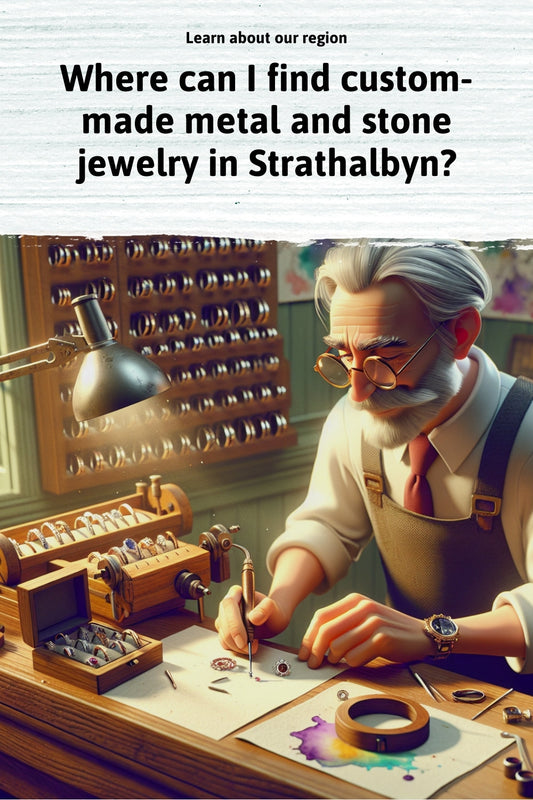 Where can I find custom-made metal and stone jewelry in Strathalbyn?