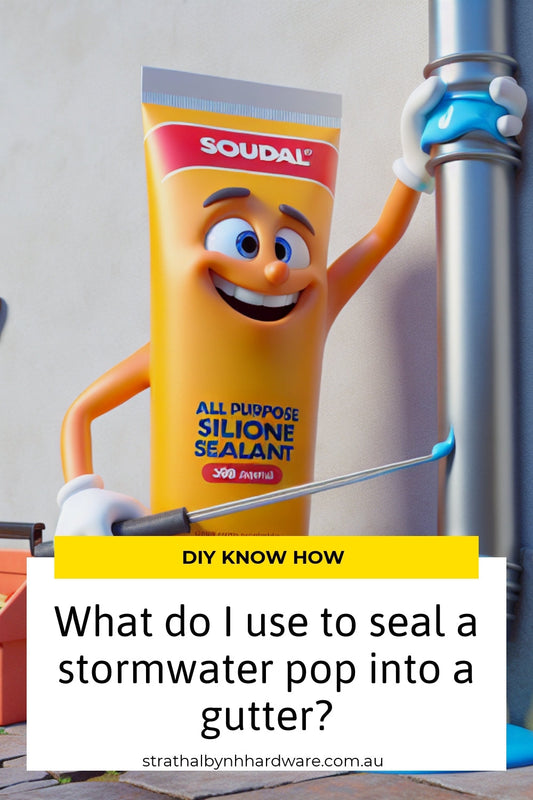 What do I use to seal a stormwater pop into a gutter?
