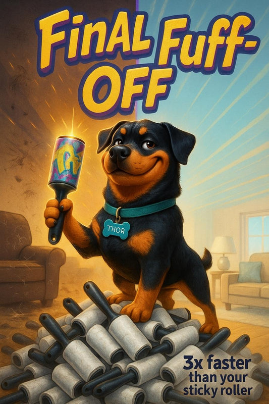 Sticky rollers are fine for cats. Rottie fluff? You’ll need something with muscles. 👇