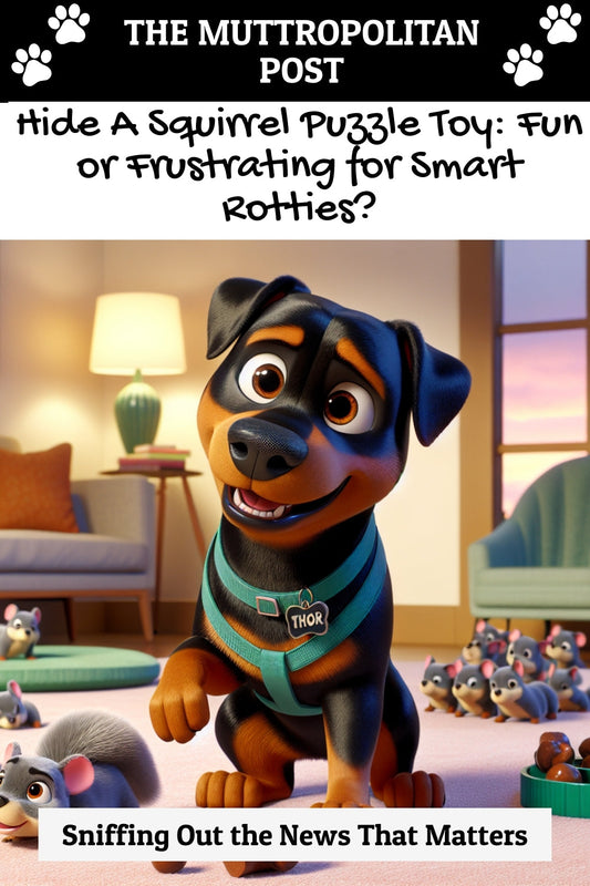 Hide A Squirrel Puzzle Toy: Fun or Frustrating for Smart Rotties?