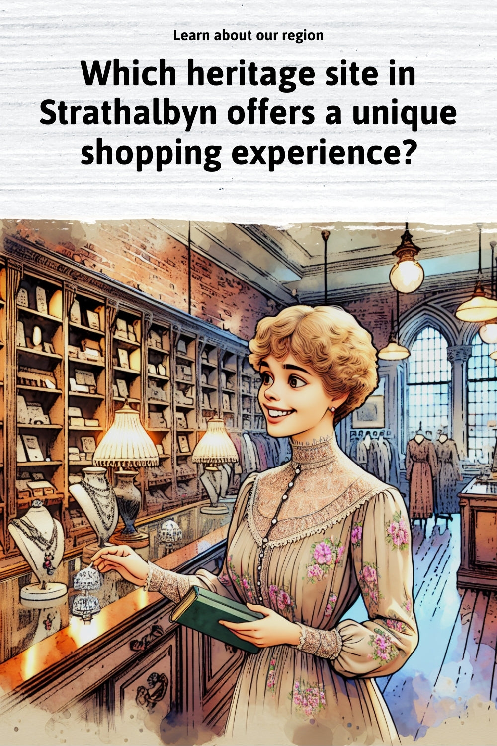 Which heritage site in Strathalbyn offers a unique shopping experience?