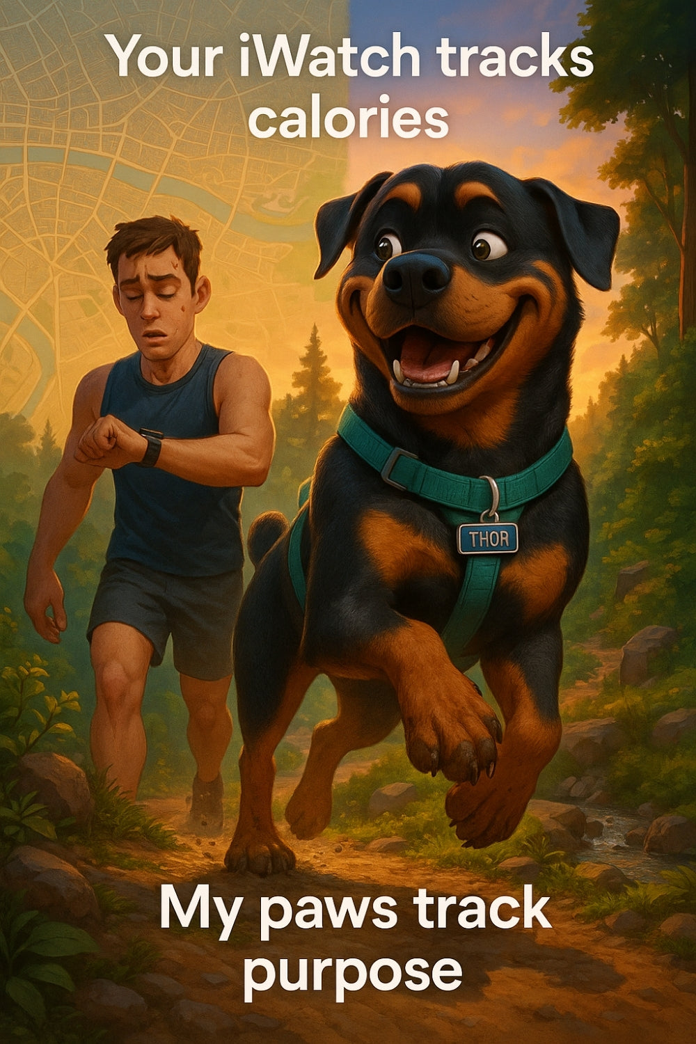 Google Fit tracks steps. My tail tracks joy. Guess who’s having more fun? 👇