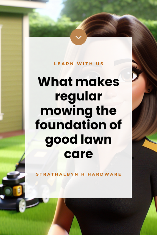 What makes regular mowing the foundation of good lawn care