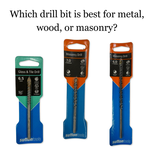 Which drill bit is best for metal, wood, or masonry?