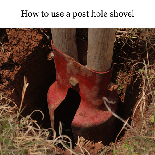 How do I use a post hole shovel?