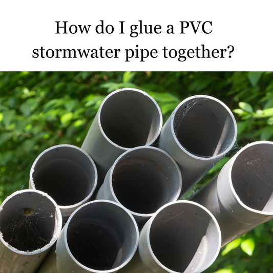 How do I glue a PVC stormwater pipe together?