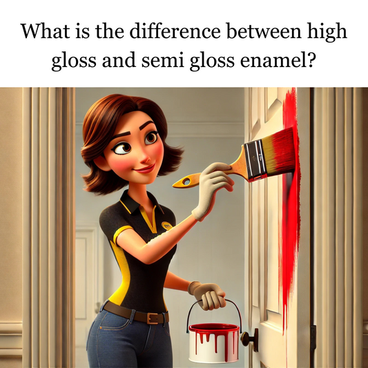 What is the difference between high gloss and semi gloss enamel?