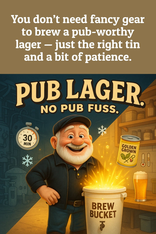 No hops. No mash. Just this one kit — and a lager that tastes like pub gold.