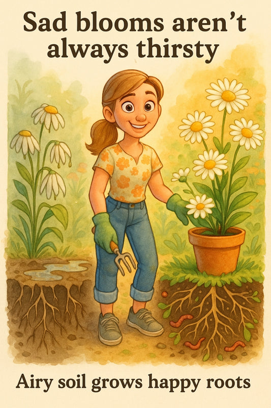 Compost, a fork, and one tiny tweak that brought native daisies back to life 👇