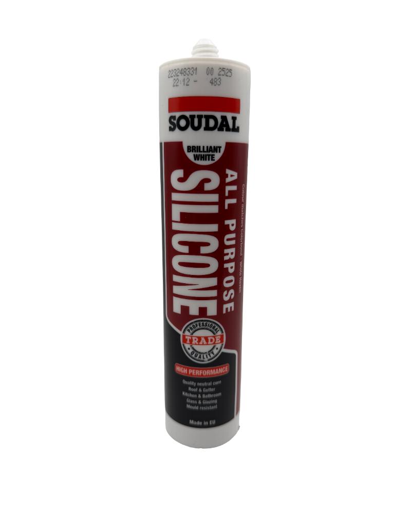 Soudal All Purpose Silicone Brilliant White 300ml