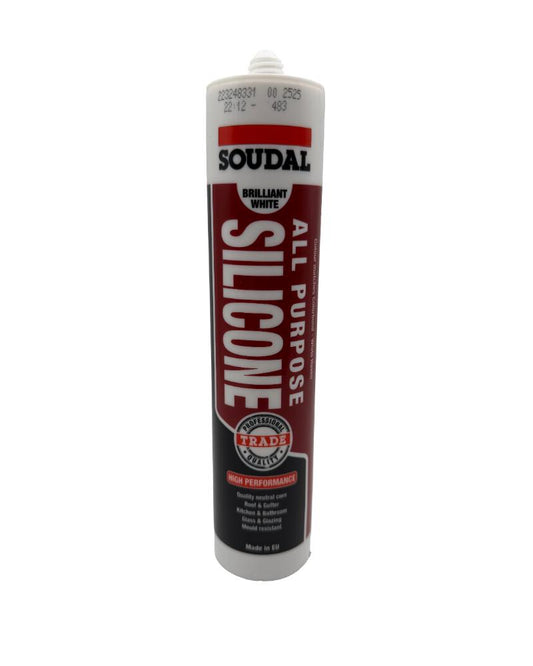 Soudal All Purpose Silicone Brilliant White 300ml