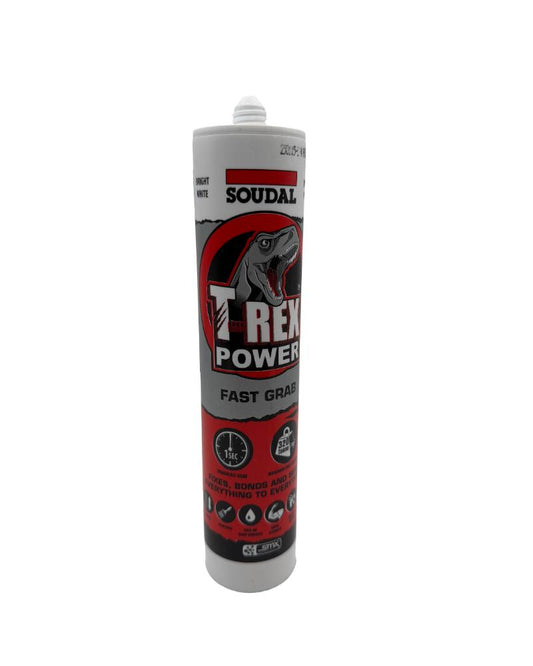 T-Rex Power Fast Grab White Sealant Adhesive 290ml