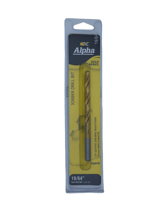 19/64in (7.54mm) Jobber Drill Bit Carded - Gold Series