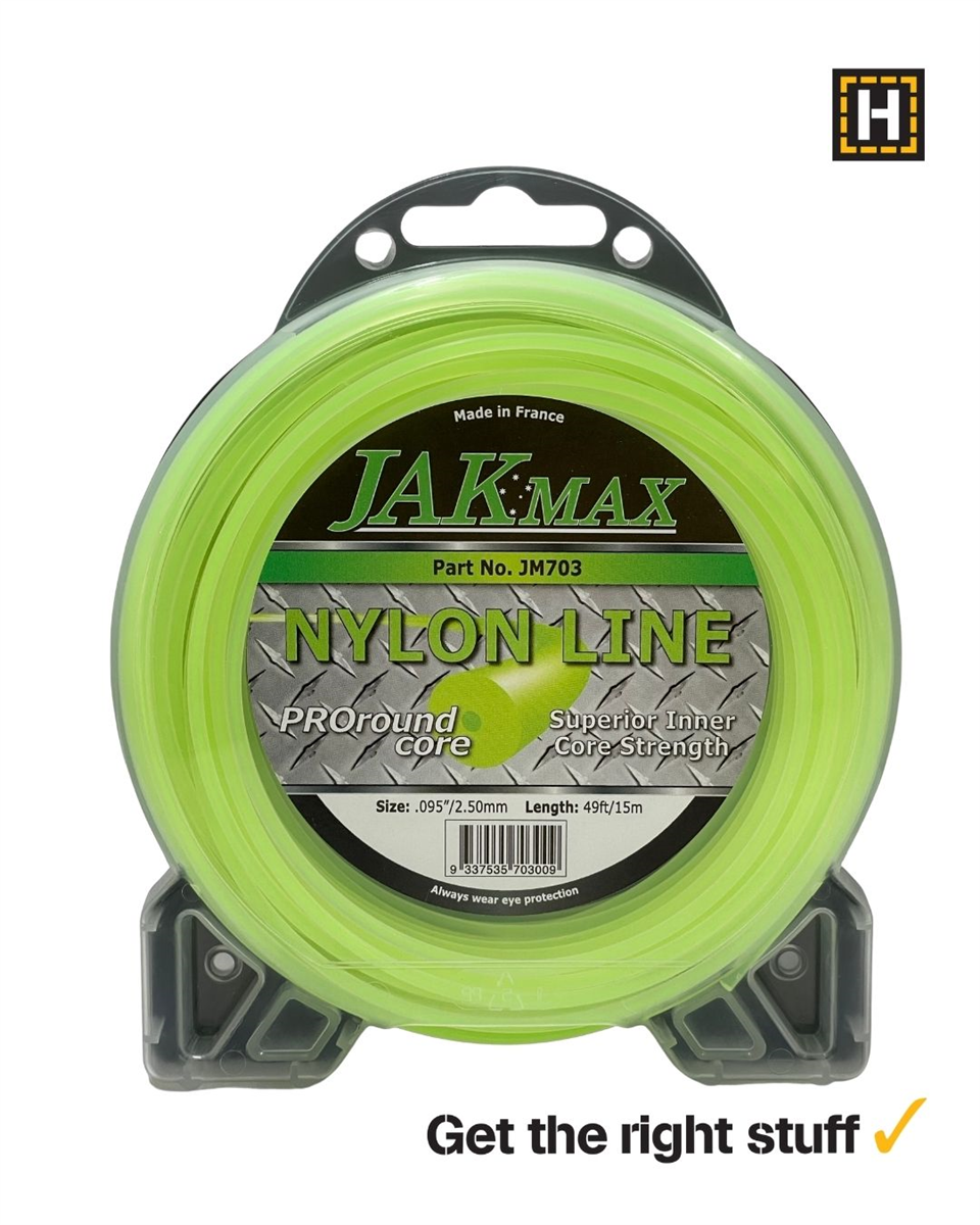 Jak Max 095"/2.50mm, Clamshell, 15m Trimmer Line