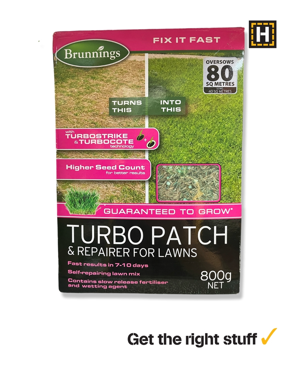 Brunnings Turbo Patch Repairer For Lawns 800g