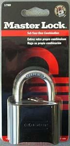 PADLOCK COMBI BLK BODY RESET