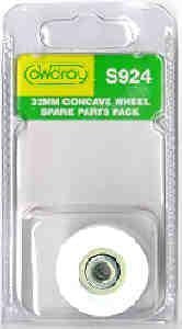 NYLON WHEEL CONCAVE 32 X 6mm BORE 2PK