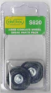 NYLON WHEEL CONCAVE WITH AXLE 32mm 2PK