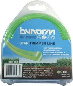 BYNORM TRIMMER LINE STAR GREEN 2.0mm 125gm