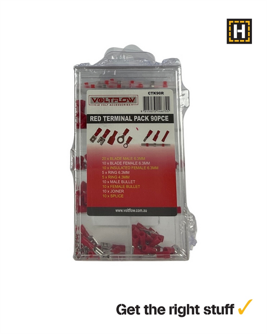 Voltflow Terminal Pack, Red, 90 Piece