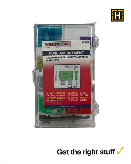 Voltflow Wedge Fuse Assortment with Tool, 100 Piece