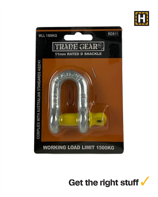 TRADE GEAR 11MM RATED D SHACKLE 11mm 1500kg