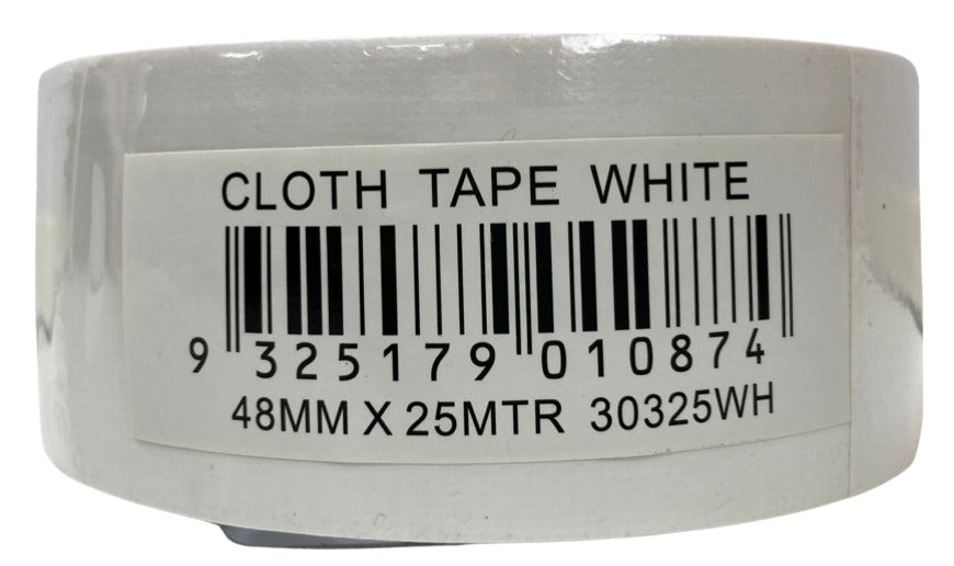 CLOTH TAPE WHITE 48mm X 25mtr