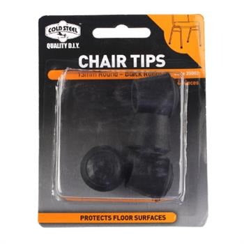 TIP CHAIR RUBBER BLACK ROUND 13MM PR4