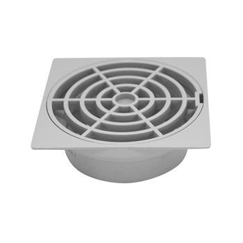 GRATE SQUARE WHITE 110mm x 110mm 90mm IN-PIPE