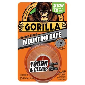 TAPE  MOUNTING CLEAR 1.5MTR GORILLA