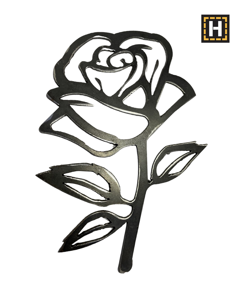 Plasma Cut Rose Wall Art 130 x120 mm – Strathalbyn H Hardware