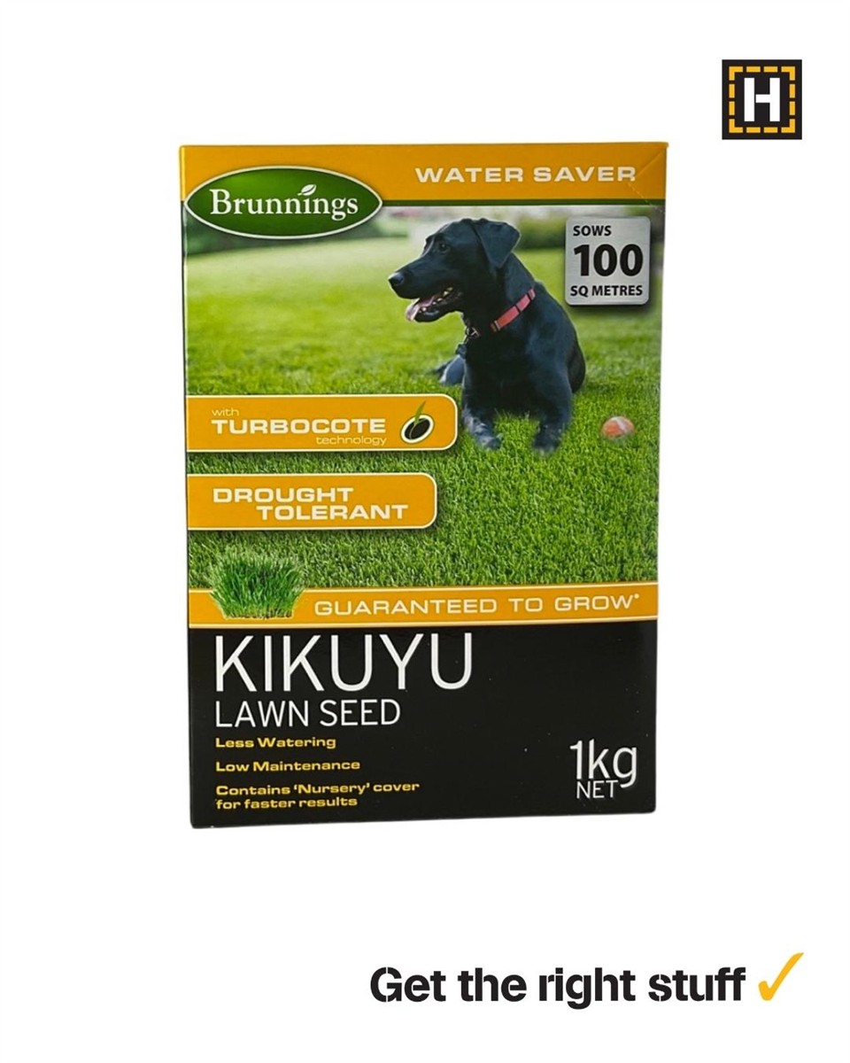 Brunnings Kikuyu Lawn Seed 1KG