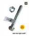 Macsim 1/2 x 3 1/2 HEX BOLT & NUT Zinc Plated