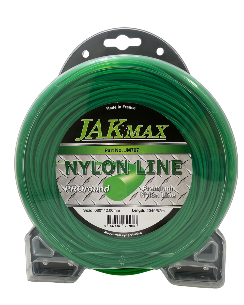 Jak Max Pro-Round  -  .080"/2.00mm, 1/2lb Donut Trimmer Line 62m