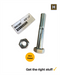 Macsim 5/16 x 2 HEX BOLT & NUT Zinc Plated