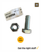 Macsim 3/8 x 1 HEX BOLT & NUT Zinc Plated