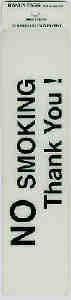 SIGN NO SMOKING TNK-YOU 50X200