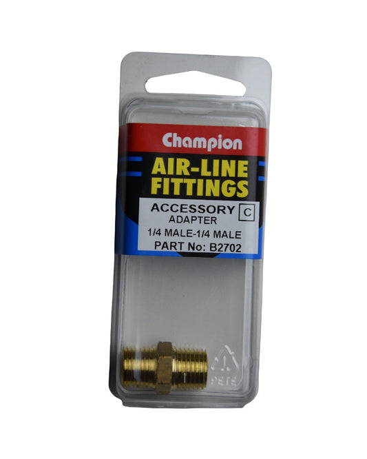 Champion Air Fitting Adaptor 1/4 Male to 1/4 Male