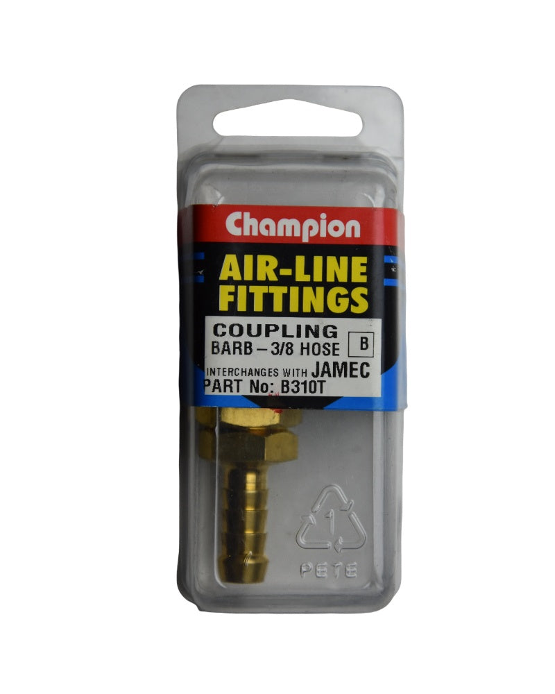 Champion Air Coupler 3/8 Hose Barb Jamec Style