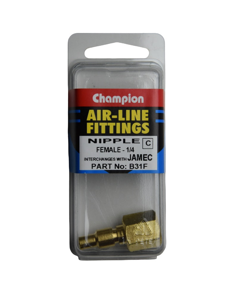 Champion Air Nipple 1/4 Female Thread Jamec Style