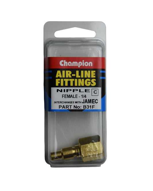 Champion Air Nipple 1/4 Female Thread Jamec Style